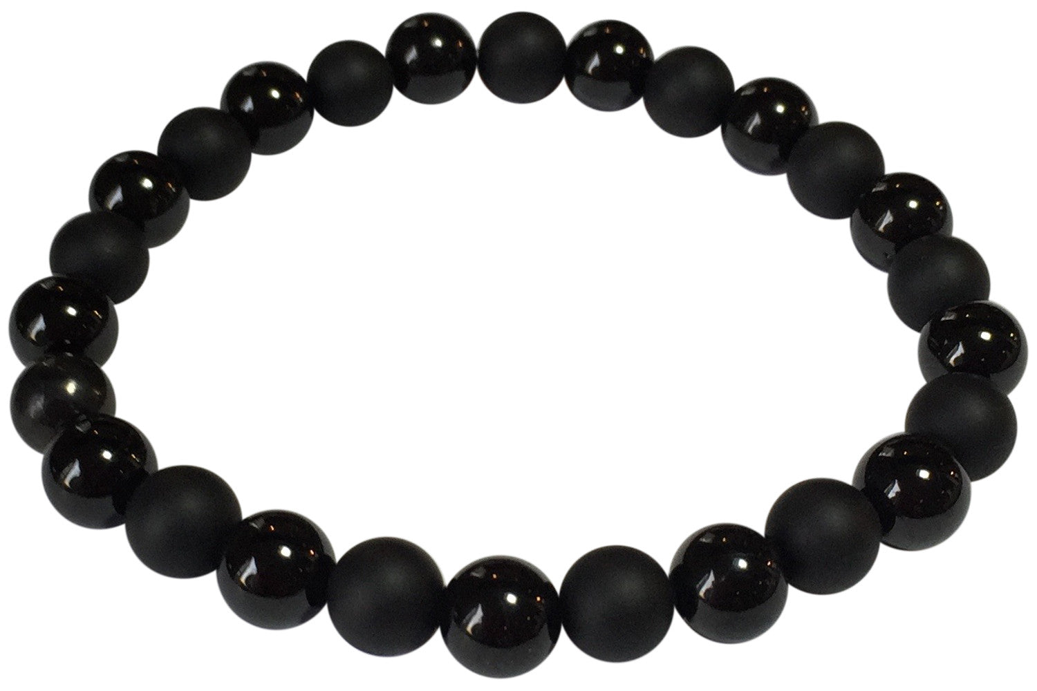 Men's Black Tourmaline Onyx Bracelet