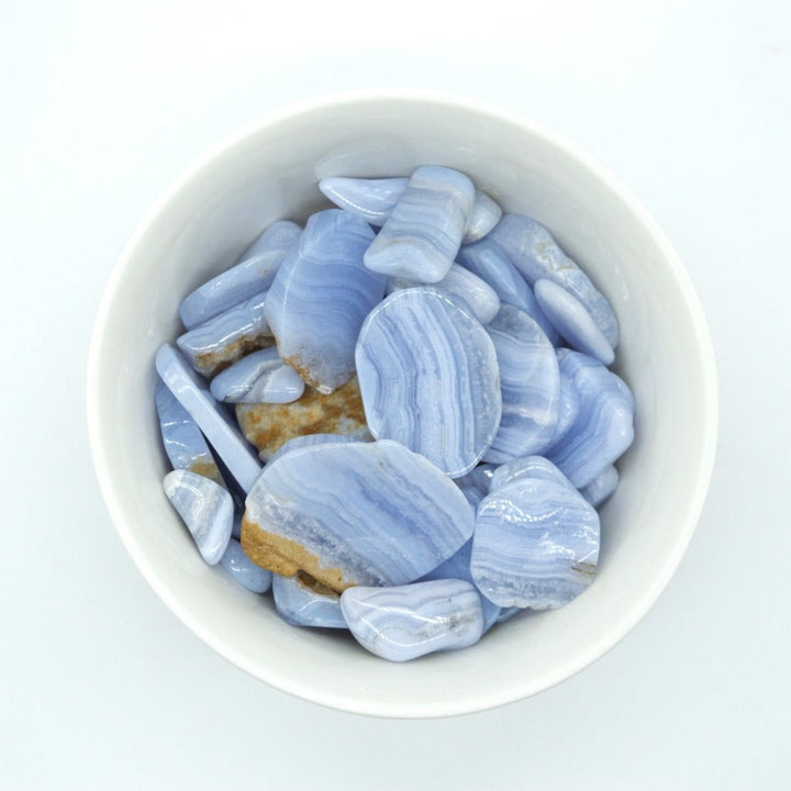 Blue Lace Agate Tumbled Stone