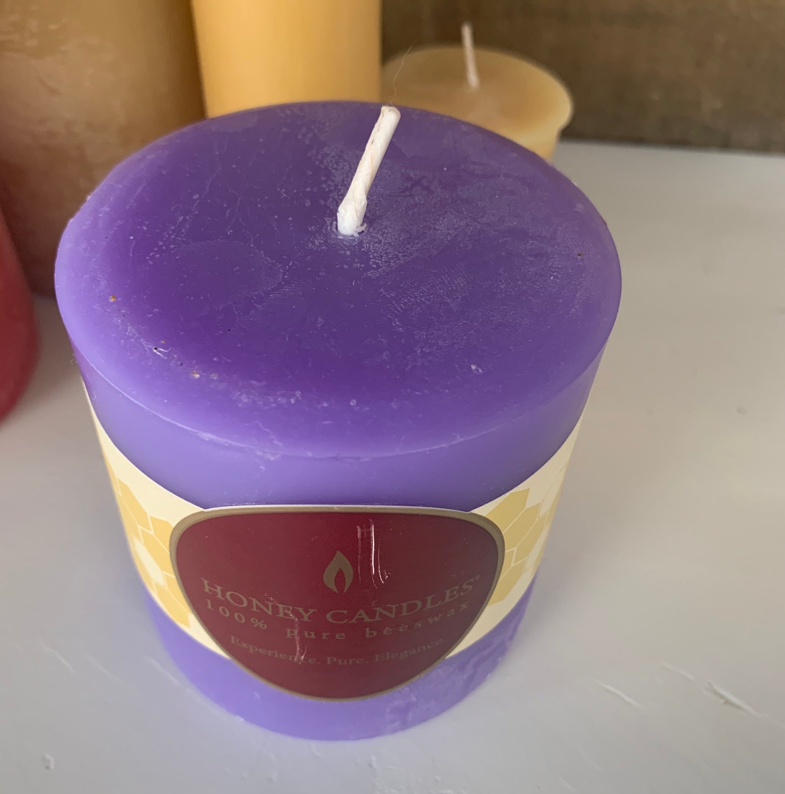 Violet Beeswax Advent Candle – Honey Candles Canada