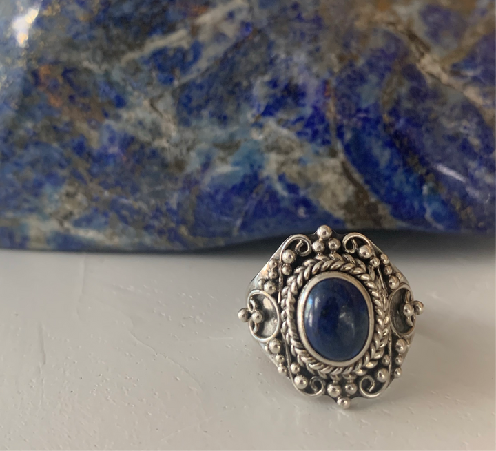 Lapis Lazuli Round Ring