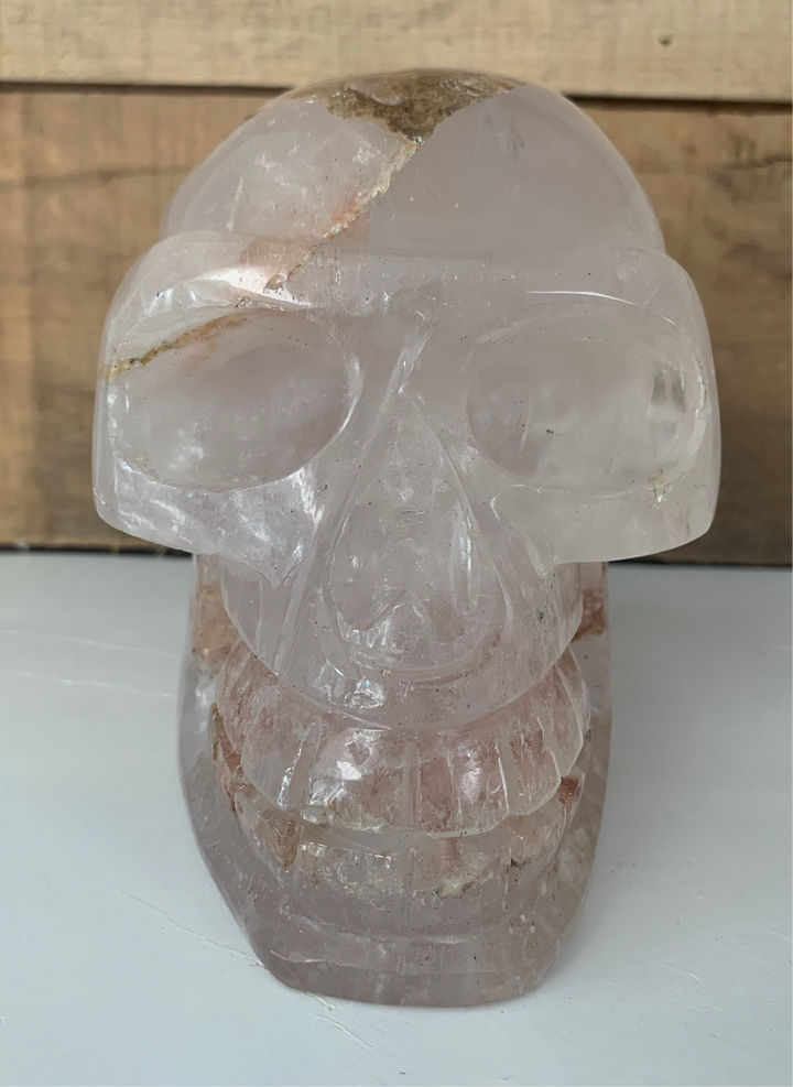 Cherry Quartz Home Decor Skull