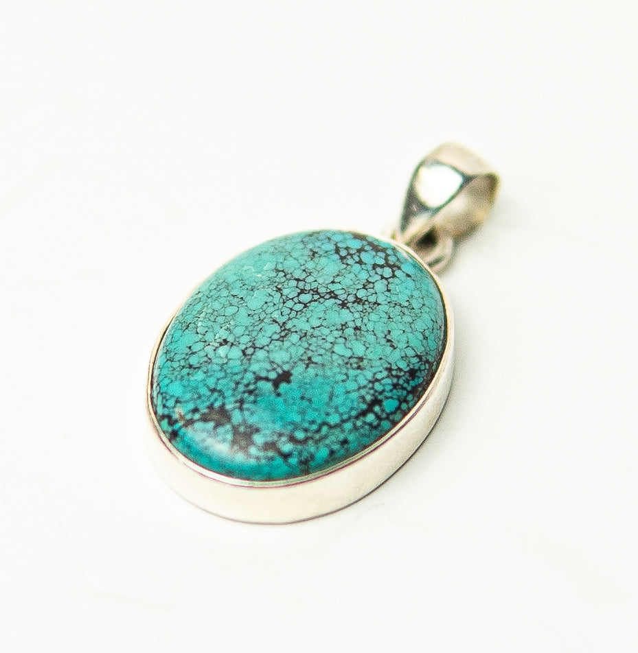 Tibetan Turquoise Oval Pendant | Ethical Crystals, Ascension