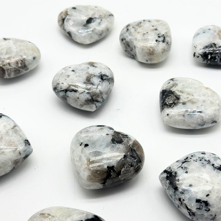 Rainbow Moonstone Heart
