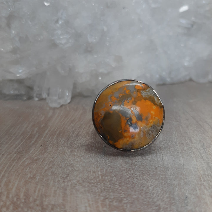 Bumblebee Jasper Round Ring