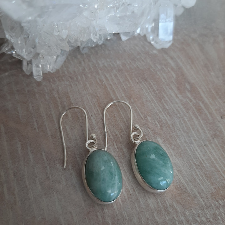 Amazonite Oval Earrings