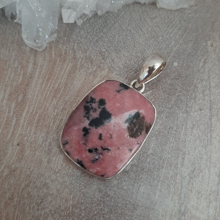 Rhodonite Rectangle Pendant