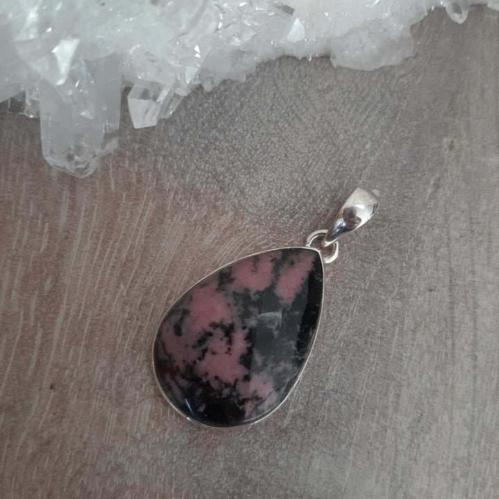 Rhodonite Teardrop Pendant