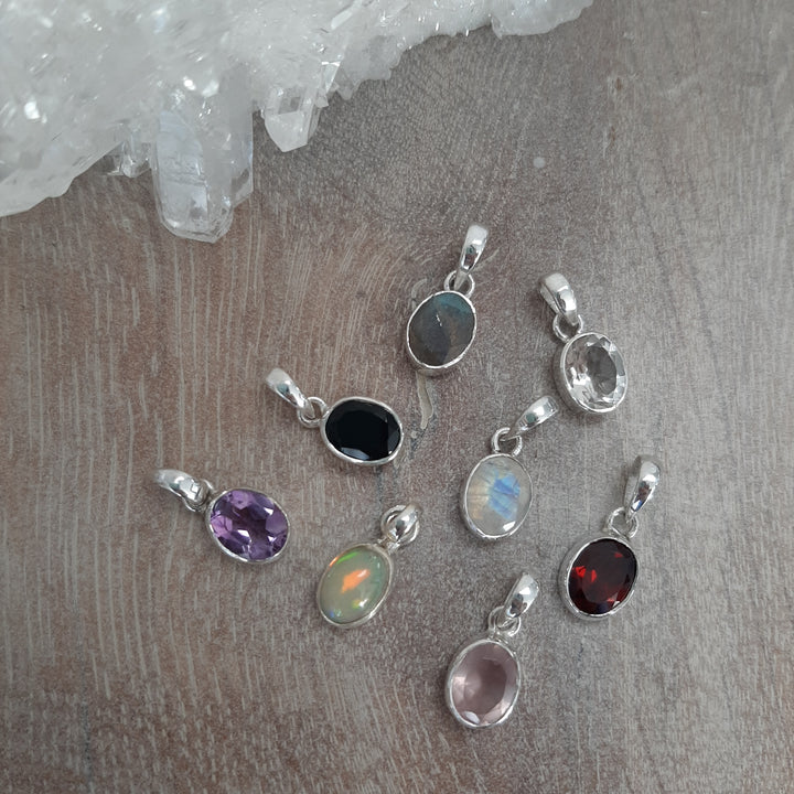 Crystal Oval Pendant