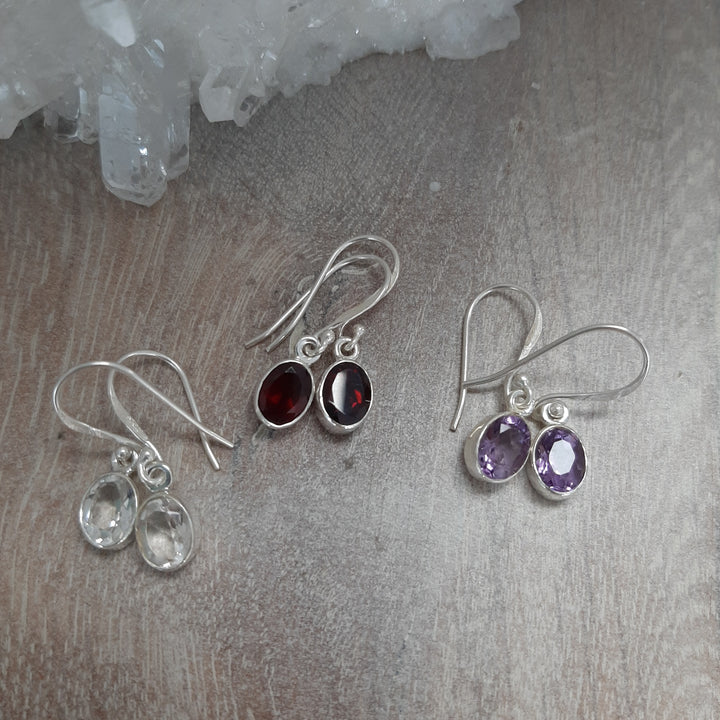 Crystal Oval Earrings