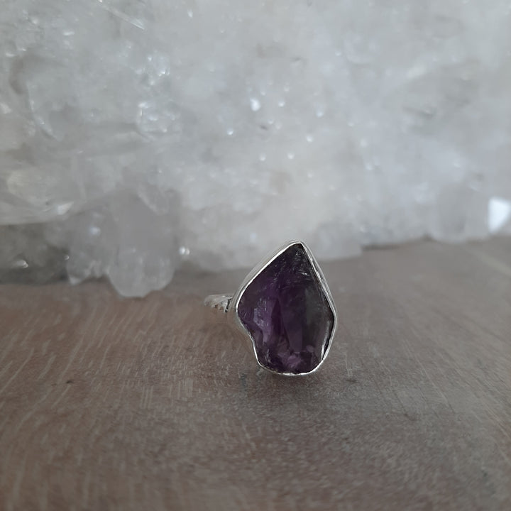 Amethyst Raw Stone Ring