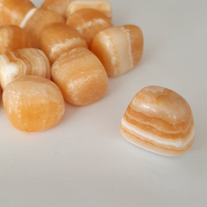 Orange Calcite Tumbled Stone