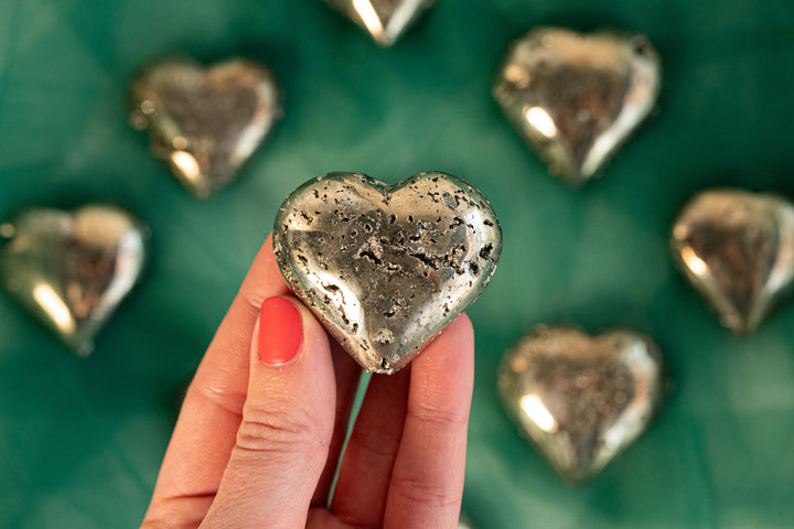 Polished Pyrite Heart