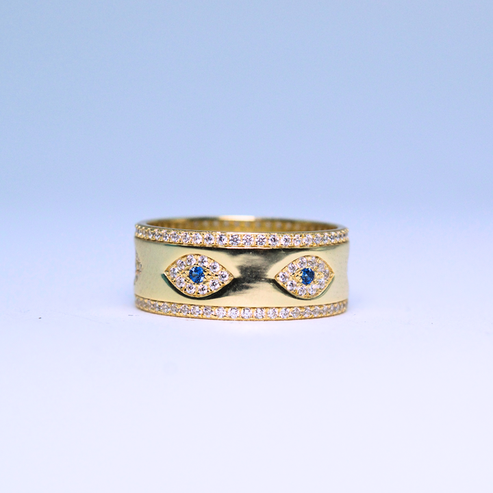 Gold Nazar Ring