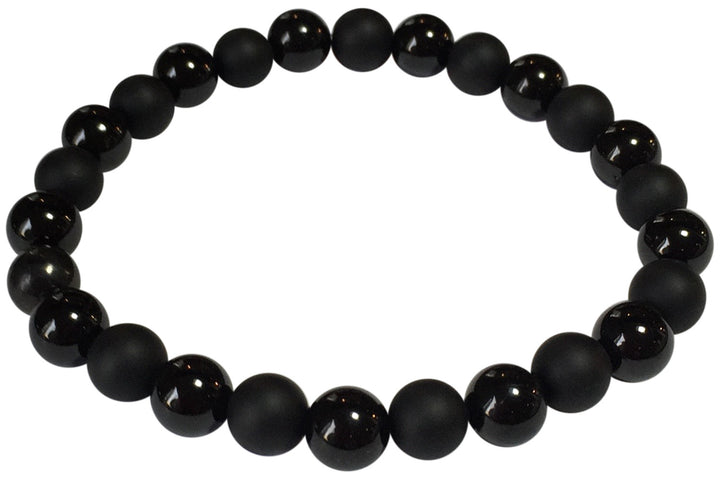 Men's Black Tourmaline Onyx Bracelet