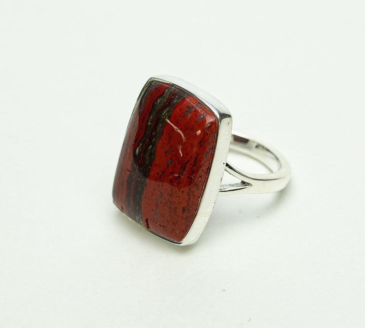 Snakeskin Jasper Rectangle Ring