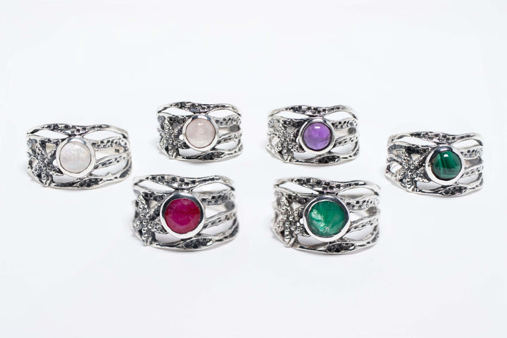 Crystal Starfish Ring