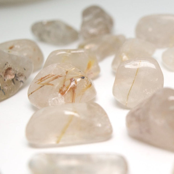Gold Rutilated Quartz Tumbled Stone