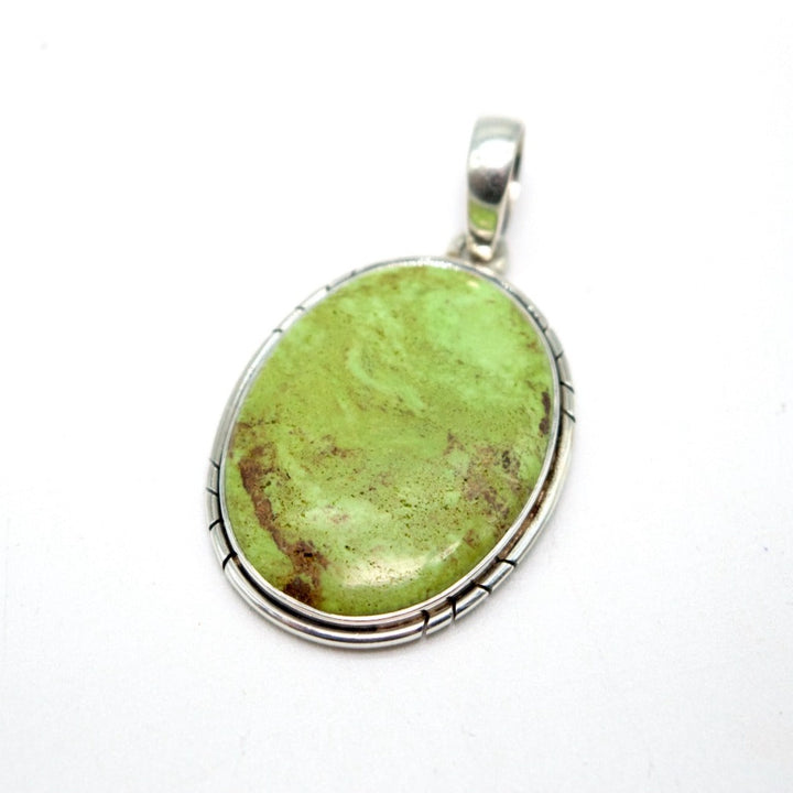 Gaspeite Oval Pendant