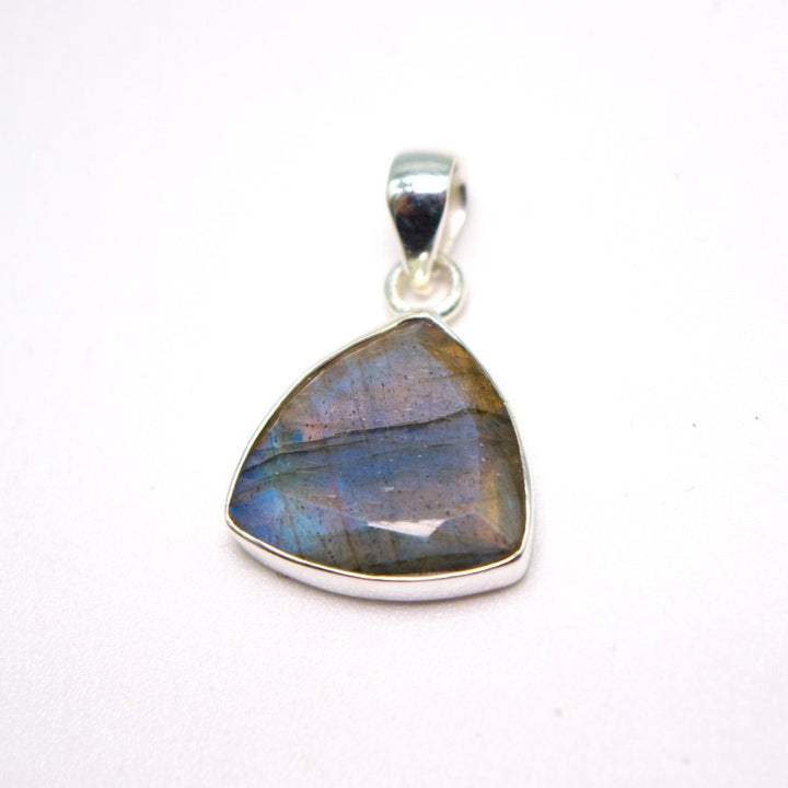 Faceted Labradorite Triangular Pendant