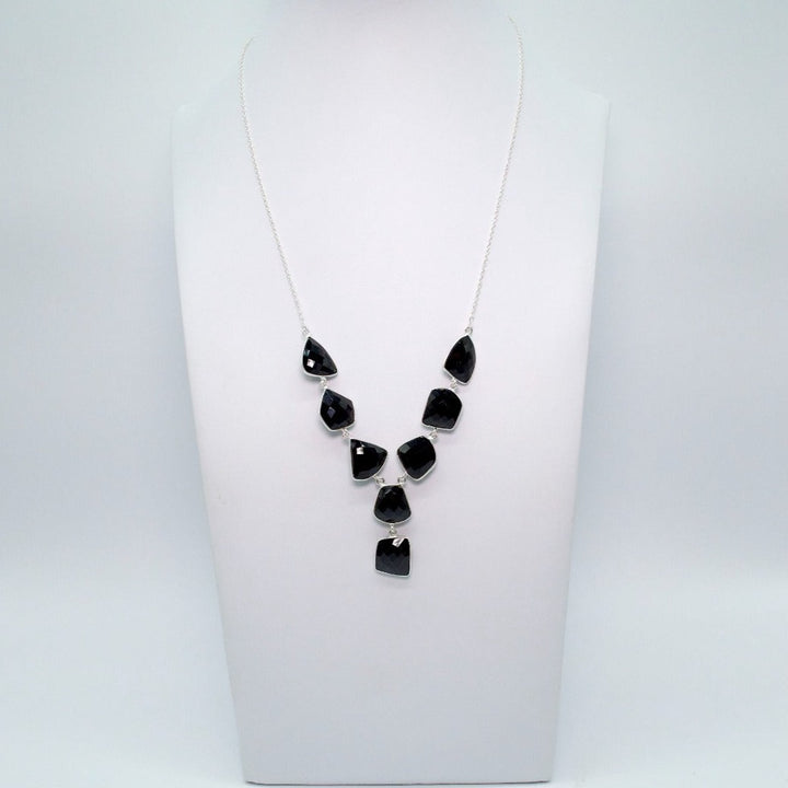 Onyx Oblong Faceted Necklace
