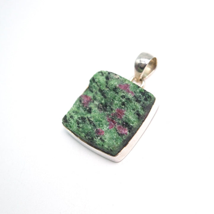 Ruby Zoisite Square Pendant