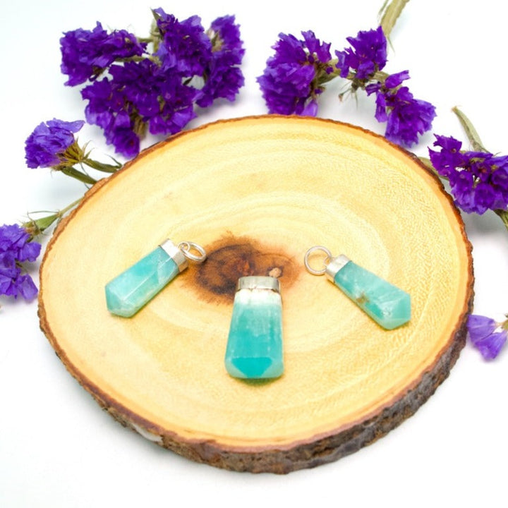 Hemimorphite Polished Point Pendant