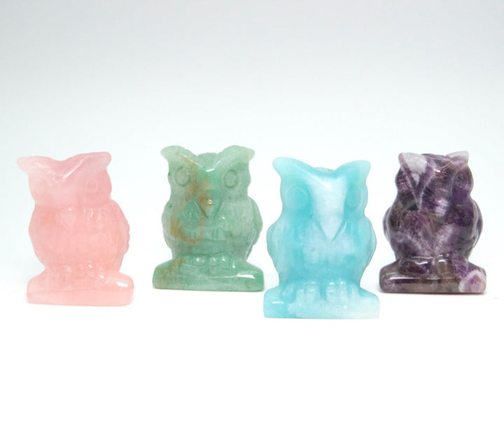 Crystal Owl Figurines
