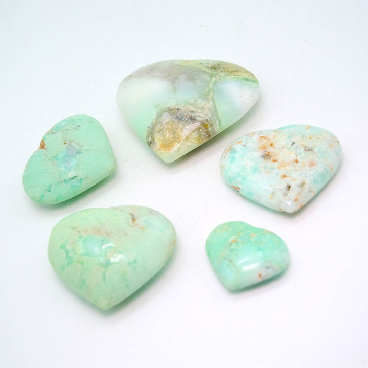 Chrysoprase Hearts