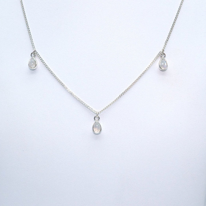 Moonstone Teardrop String Necklace
