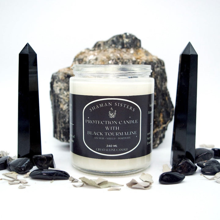 Protection with Black Tourmaline Candle