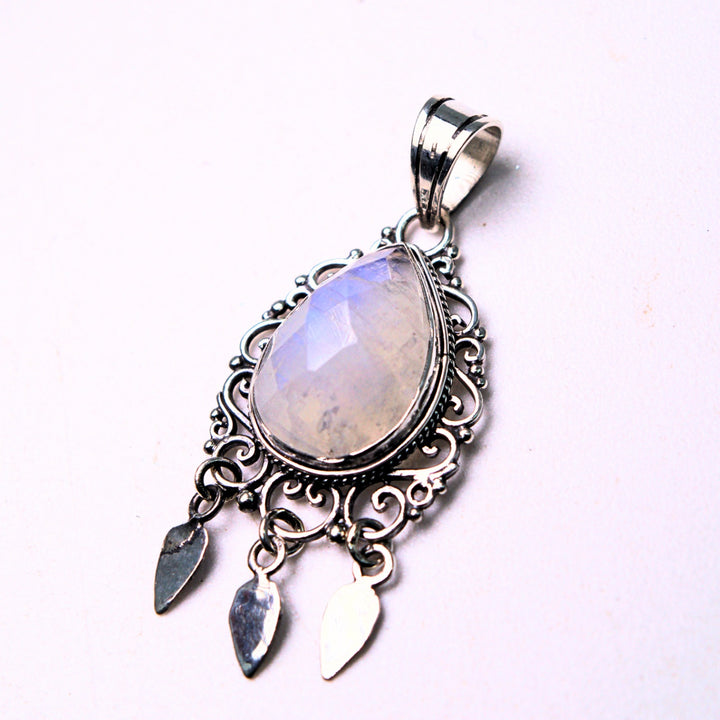 Moonstone Teardrop Dangly Pendant