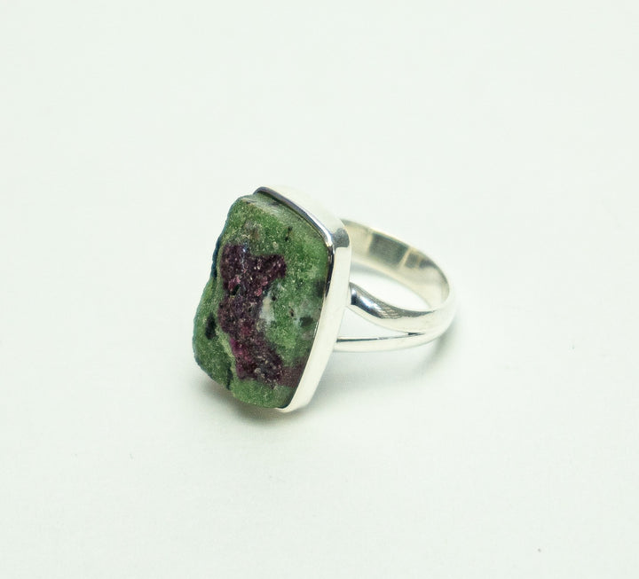 Ruby Zoisite Rectangle Ring