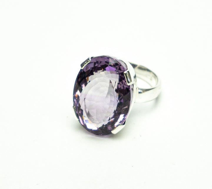 Amethyst Faceted Oval Ring