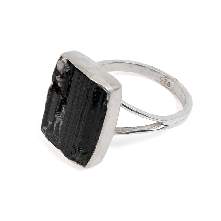 Green Tourmaline Rectangle Ring