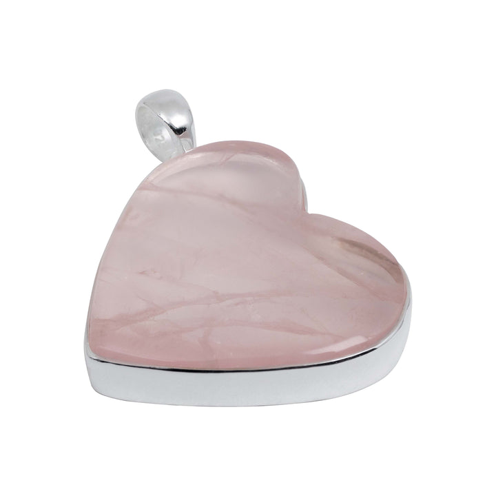 Rose Quartz Polished Heart Pendant