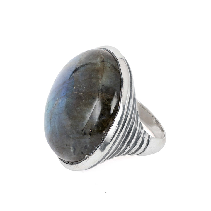 Labradorite Round Ornamental Ring
