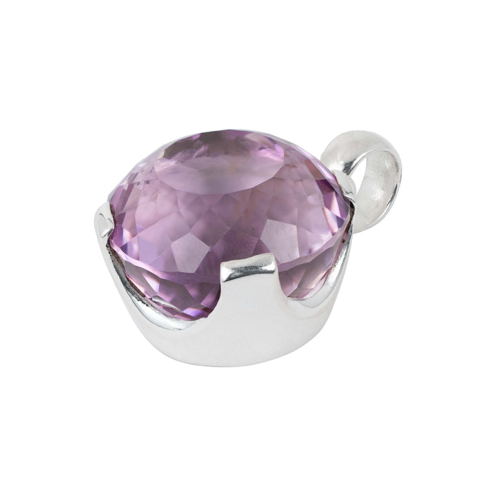 Amethyst Round Faceted Pendant