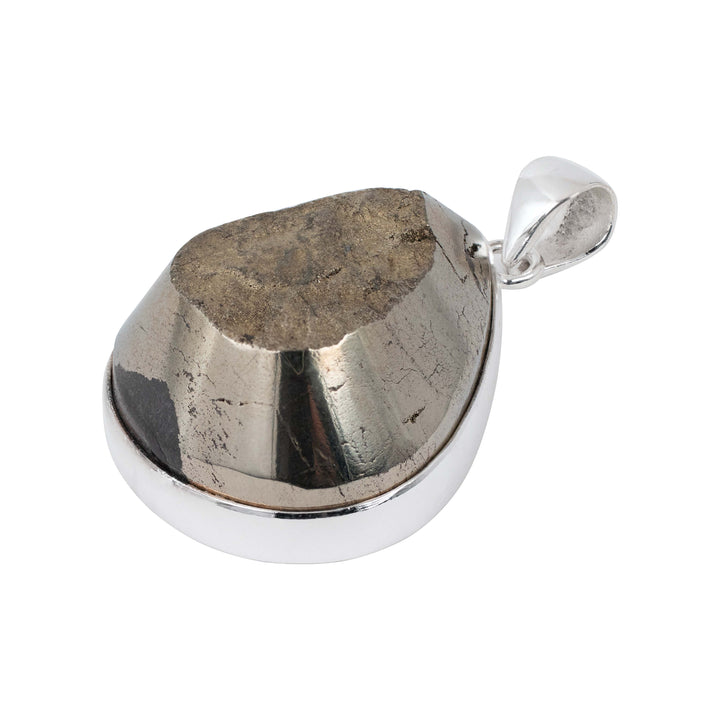 Pyrite Teardrop Semi-Polished Pendant