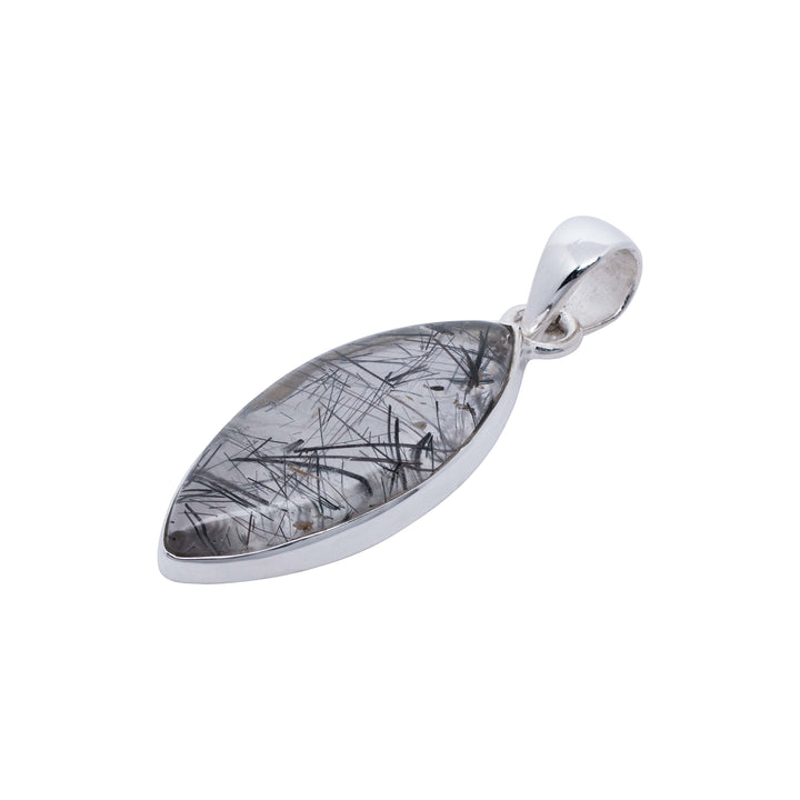 Tourmalinated Quartz Marquise Pendant