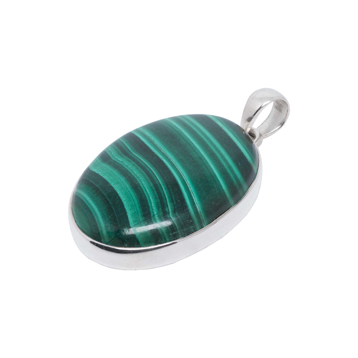 Malachite Oval Polished Pendant