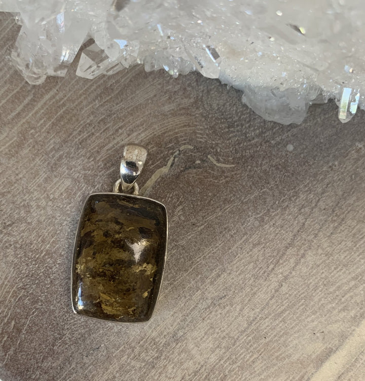 Bronzite Rectangle Pendant