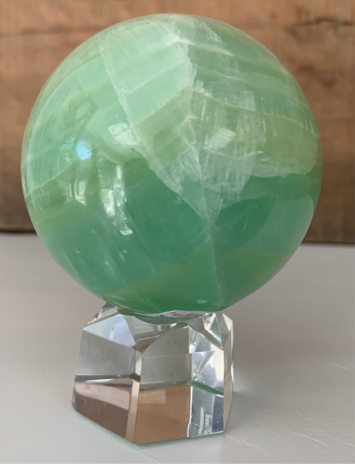 Green Pistachio Calcite Sphere