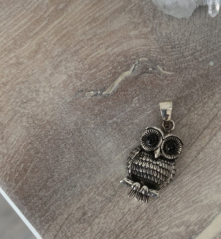 Egyptian Silver Owl Pendant