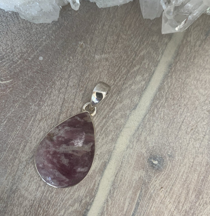 Pink Tourmaline Teardrop Pendant