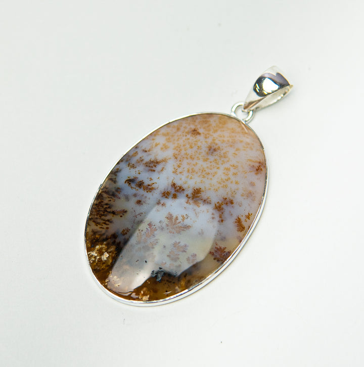 Russian Dendritic Agate Oval Pendant