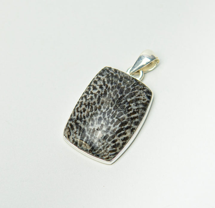 Stingray Coral Rectangular Pendant