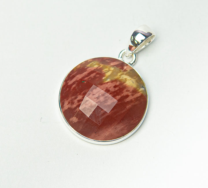 Mookaite Round Faceted Pendant