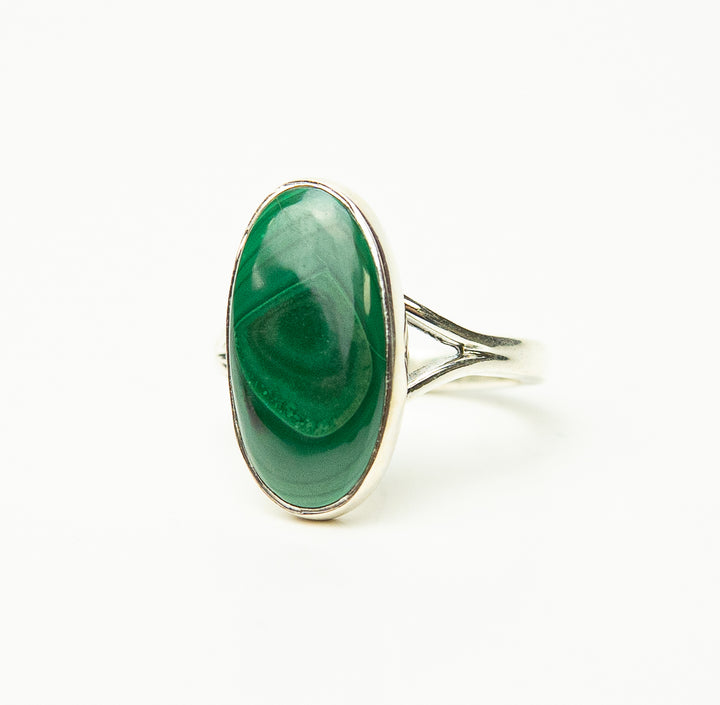 Malachite Oval Polished Ring