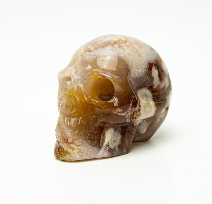 Flower Agate Skull